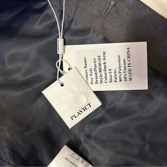 NWT Plavict Dark Grey youth boys size 14 - Picture 5 of 9